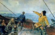 Christian Krohg Christian Krohg's painting of Leiv Eiriksson discover America, 1893 china oil painting artist
